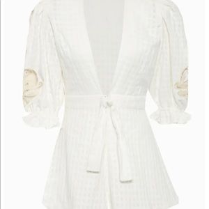Adriana Degreas Embroidery Romper - Off White - very good condition - size P/S